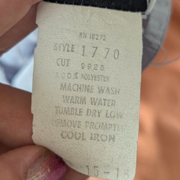 70s Dove Gray Satin Blouse XL with Floral Cutouts ~ Art Deco Revival EUC - Picture 12 of 12